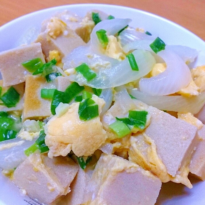 今が旬♪新玉ねぎと高野豆腐の玉子とじ☆